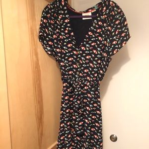 Maeve by Anthro conversation print shirt dress